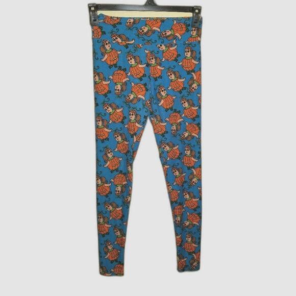 Halloween Retro Jack-o'-Lantern Leggings One Size - Picture 1 of 9